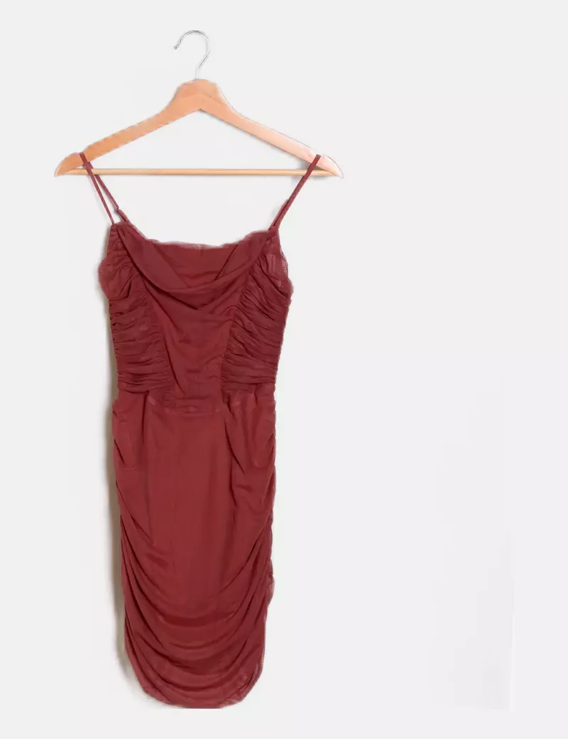 Fitted Ruched Dress by Bershka